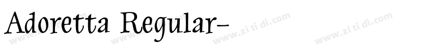 Adoretta Regular字体转换